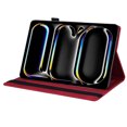 thumbnail image 3 of Dteck Case for iPad Pro 13 Inch Case 2024 (7th Gen) with Auto Sleep/Wake & Multiple Viewing Angles Stand, Shockproof PU Leather Wallet Card Stand Cover for iPad Pro 13 Inch 2024 Case,Red, 3 of 8
