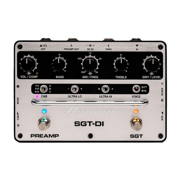 Pedal para Bajo AMPEG SGT-DI con Ecualizador de 3 Bandas