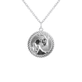 thumbnail image 3 of Reversible Aries Zodiac Sign Charm Coin Pendant Necklace in Sterling Silver (20 Inches), 3 of 4