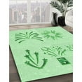 thumbnail image 3 of Ahgly Company Machine Washable Indoor Square Transitional Mint Green Area Rugs, 5' Square, 3 of 7