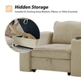 thumbnail image 6 of Modern Modular Sectional Sofa with 2 Versatile Consoles 8-Seater Storage Chenille Couch for Living Room Beige, 6 of 9
