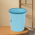 thumbnail image 5 of Portable Hollow Plastic Trash Can - (22.519.514.5cm) Lidless Round Waste Basket for Living Room, Bedroom, Office & Kitchen,blue, 5 of 7