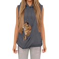 thumbnail image 4 of Stralyhd Cat Dog Pouch Hoodie for Women Oversized Kitten Puppy Holder Sweatshirt Fleece Pet Carrier Hoodie Hooded Small Animal Carrier Pullover Gray L, 4 of 5