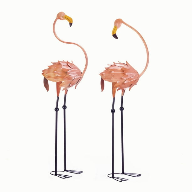 Zingz Thingz 41 Flamboyant Flamingo Decorative Wrought Iron Garden Stakes 2 Pieces Com Zingz Thingz 41 Flamboyant Flamingo, Wrought Iron Garden Stakes