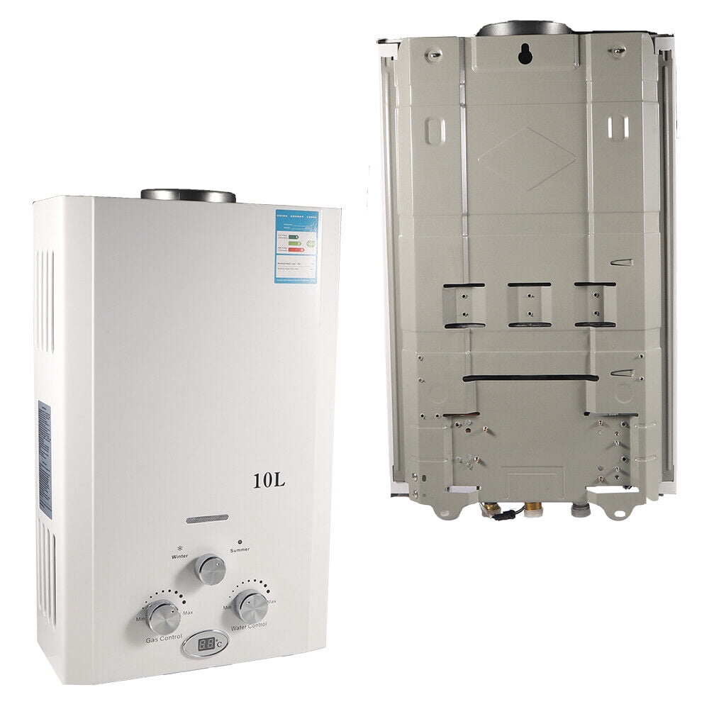 G · PEH 8L Natural Gas Water Heater for Home Use - Instant Hot Water Supply, Overheating Protection, Compact Design