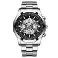 thumbnail image 1 of Reloj mecánico hueco no mecánico resistente al agua Reloj azul para hombre, 1 of 6