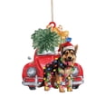 thumbnail image 4 of Descuentos Grandes, Adornos navideños Adornos navideños acrílicos Árbol de Navidad Camión rojo Adornos para árboles de Navidad Recuerdos para perros Akmoler, 4 of 8
