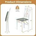 thumbnail image 3 of Costway Folding Kitchen Chairs Set of 2 with Rubber Wood Frame Padded Seat PVC Leather, 3 of 10