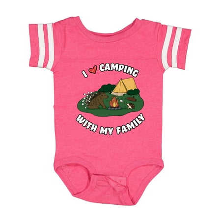

Inktastic I Heart Camping with My Family with Hedgehog and Porcupine Gift Baby Boy or Baby Girl Bodysuit