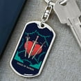 thumbnail image 6 of Tarot Card Tarot Swords Keychain Dog Tag Stainless Steel or 18k Gold, 6 of 16