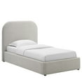 thumbnail image 2 of Keynote Curved Twin Platform Bed in Heathered Weave Light Gray, 2 of 9