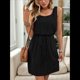 thumbnail image 5 of Vestido Mini con Cordón Texturizado y Calado para Mujer, Negro, Talla XL, 5 of 9