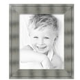 thumbnail image 2 of ArtToFrames 18" x 22" Platinum Ridge Brushed Slvr Picture Frame, 18x22 inch Silver Wood Poster Frame (WOM-5249),  Pack, 2 of 6