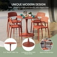 thumbnail image 5 of WestinTrends Playa 31.5" Round Outdoor Indoor Metal Cocktail Dining Table, Red, 5 of 9