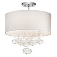 thumbnail image 1 of Elan Lighting Piatt 3 Light Semi Flush Mount in Chrome, 1 of 2