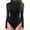 Black, variant on GHSOHS Women's Turtle Neck Long Sleeve Bodysuit Casual Basic Stretch Ribbed Thong Jumpsuit Sports Yoga Leotards Going Out Tops