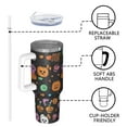 thumbnail image 4 of Colorful Halloween Icons Pattern Tumbler with Handle and Lid,40oz Double Wall Vacuum Insulated Tumbler,Cups Gift for Women and Men, 4 of 7