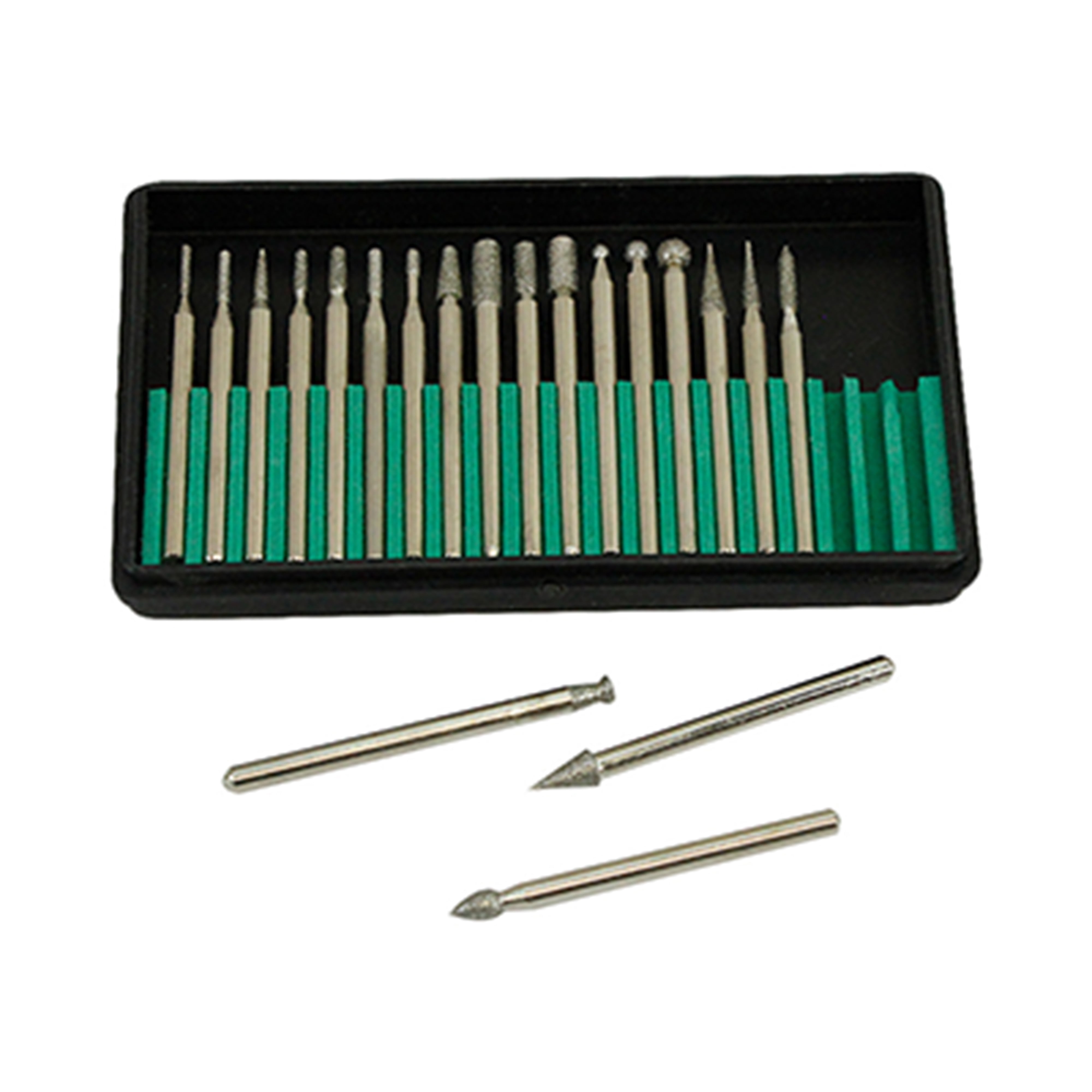 PROLINEMAX 20 Pc 1//8 Diamond Abrasive Grinding Pin Set Diameter Shank Coating Milling Drilling Drill Set