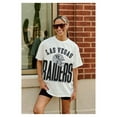 thumbnail image 3 of Women's Gameday Couture  White Las Vegas Raiders Oversized Classic Fierce Focus T-Shirt, 3 of 4
