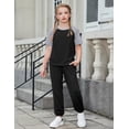 thumbnail image 3 of Arshiner Girls' Casual Sets Short Sleeve T-Shirt Top and Sweatpants with Pockets, 3 of 6