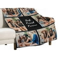 thumbnail image 5 of Personalized Blankets and Throws Custom Blankets with Photo Text Customized 1-20 Pictures Blanket for Couple Mom Dad Friend Personalized Gifts for Birthday Christmas Wedding Anniversary Blankets, 5 of 5