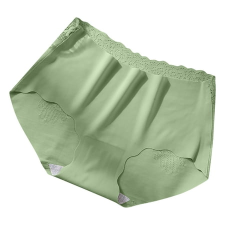 Vblhal Women Seamless Panties Full Coverage Briefs Leakproof Underwear High Waist Cool Feel Brief Underwear Breathable Panty Soft Comfy Underpants