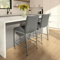 thumbnail image 6 of Amisco Perry Plus 30 In. Bar Stool - Grey Woven Fabric / Metallic Grey Metal, 6 of 9