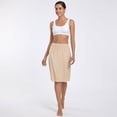 thumbnail image 2 of Women's Half Slip Underskirt, Mid Length Elastic Waist Under Dress Liner, Soft Smooth Seamless Breathable Ladies Slip Skirt for Daily Wear, Formal Dresses, Layering, 2 of 8