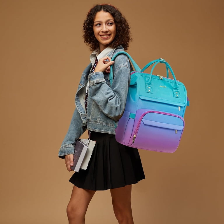 LOVEVOOK Gradient Laptop Backpack for Women,15.6 Inch Work  display picture 2