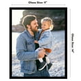 thumbnail image 3 of Americanflat 11x14 Picture Frame with Shatter-Resistant Glass Streamline Collection Thin Border Wall - Black, 3 of 7