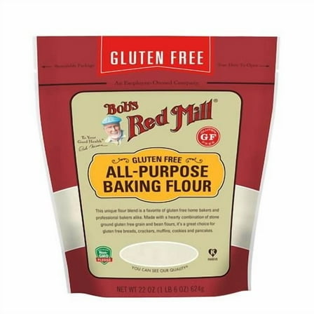 Bobs Red Mill Gluten Free All Purpose Baking Flour, 22Oz (Pack Of 1) - Vegan, Kosher - Pack of 2