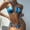 Blue, variant on CALAFEBILA Women Bikini New Hot Spring Push-up Padded Solid Bra Sunbathing Summer Mother's Day Bandage Show Waist Split Europe Swimwear for Ladies