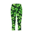 thumbnail image 5 of Seffadzy Women's St. Patrick's Day Print Cropped Pants Stretch Fitness Yoga Pants Perfect For Yoga, Pilates And Other Indoor Activities._Green_3XL, 5 of 5
