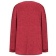 thumbnail image 5 of WCMZJ Womens Long Sleeve Henley Shirts Fall Fashion V Neck Sweatshirts Oversized Tunic Sweaters Plus Size Tops Red XXL, 5 of 6