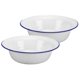 thumbnail image 2 of 2pcs Enamel Bowl Household Enamel Bowl Vintage Enamelware Basin Kitchen Enamel Bowl, 2 of 4