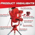thumbnail image 3 of Heater Sports Deuce 75 MPH Adjustable Baseball Pitching Machine with Automatic Ball Feeder - Delivers Fastballs & Curveballs, Suitable for All Ages, 3 of 8