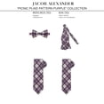thumbnail image 5 of Jacob Alexander Men's Picnic Plaid Pattern Traditional Freestyle Self-Tie Bow Tie - Purple Plaid, 5 of 5
