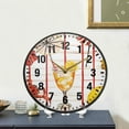thumbnail image 4 of Yayeee Wall Clock Battery Operated 9.5" Silent Non-Ticking for Living Room, Beach Crab, 4 of 8