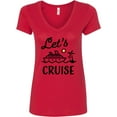 thumbnail image 3 of Inktastic Lets Cruise Women's V-Neck T-Shirt, 3 of 5