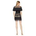 thumbnail image 4 of Halston Heritage Women's Short Sleeve Pleated Lace Dress with Beading, Black, 4, 4 of 4