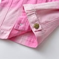 thumbnail image 4 of Bwdbhd Girls Denim Jacket Toddler Baby Girls Denim Jacket Kids Basic Button Down Denim Jackets Coat Outwear Hot Pink,4-5 Years, 4 of 4