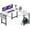 White, variant on Bigleap L Shaped Computer Desk - Gaming Table Corner Desk 50 Inch PC White Writing Desk Study Desks with Wooden Desktop CPU Stand Side Bag Reversible for Home Office Room Small Space,Black