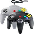 thumbnail image 2 of Nintendo 64 - N64 Videojuegos Consola System with 2 Pack Retrofam N64 Controller Negro & Gris (Reacondicionado), 2 of 6