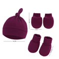 thumbnail image 2 of Baby Boy Girls Hat and Mitten Set Knot Baby Beanie for Boys Newborn Hat Winter Infant Caps Gloves Foot Cover Sets 0-6 Months, 2 of 3