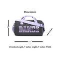 thumbnail image 4 of Dance Duffle Bag for Girls, Water-resistant Kids Travel Bag with Adjustable Carry On and Handy Pouch, Dance Accessories For Girls (Black/Purple), 4 of 9