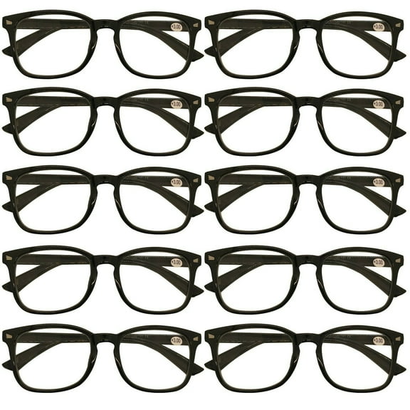 10 Packs Mens Womens Oval Round Frame Reading Glasses Blue Light Blocking Readers  1.00