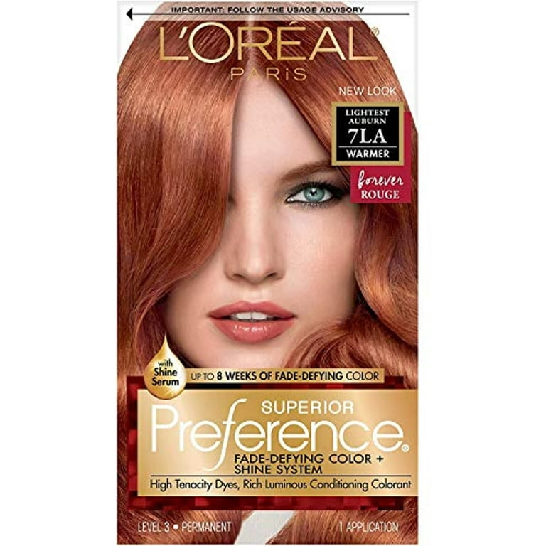 Loreal Paris Superior Preference + Shine Permanent Hair Lightest Auburn, Pack Of 1, Hair Dye -