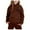 Brown, variant on Wangxq Winter Outfits for Girls,Winter Girls Outfits Tracksuit With Stylish Print Hoodie And Joggers Warm Kids -Blue