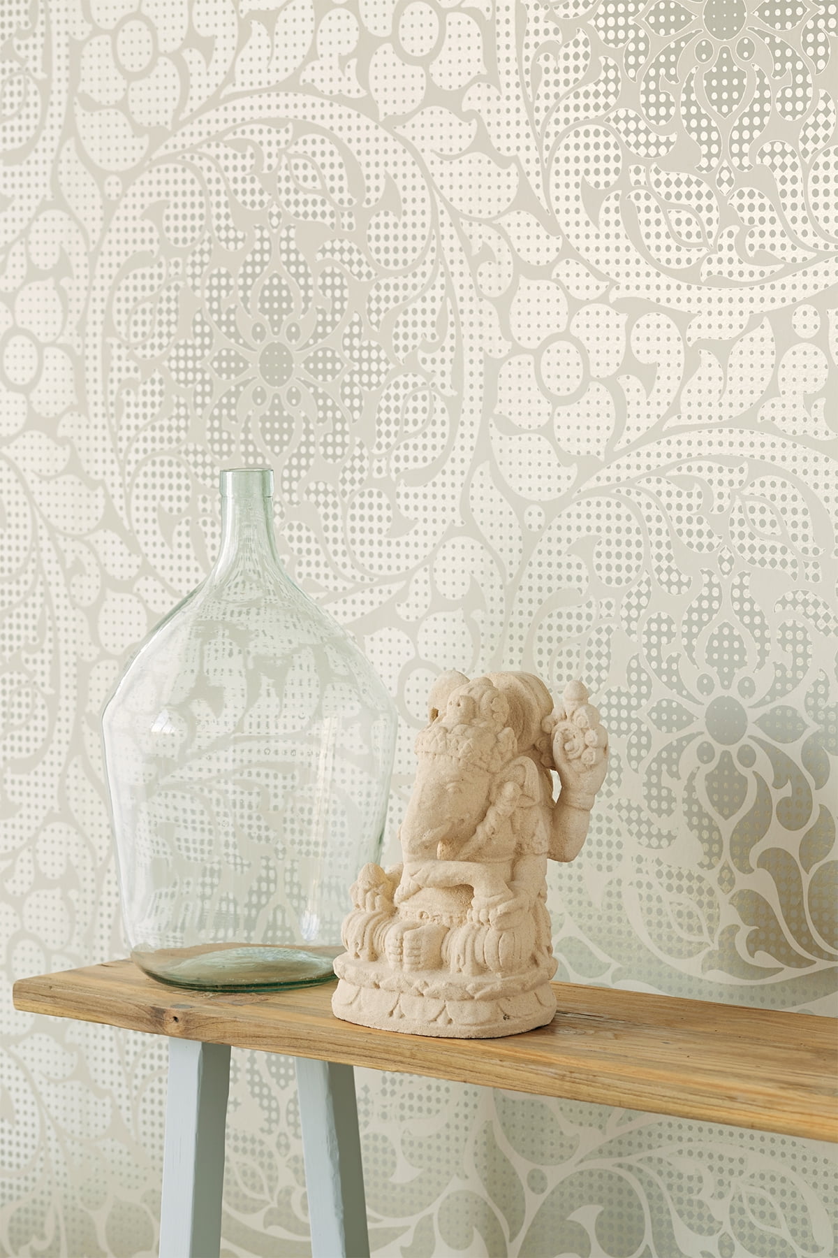 Eijffinger Leanne Gold Metallic Dot Medallion Wallpaper