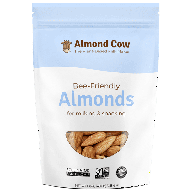 Almond Cow Whole Raw Almonds, 48 oz, Natural, NonGMO, Vegan, Gluten